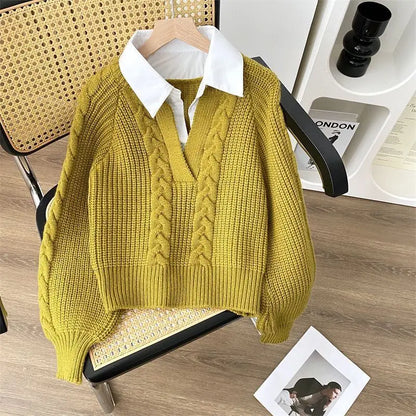 pull de couleur jaune pour les femmes