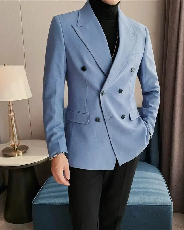 Blazer Rémi homme, bleu, veste de costume, élégant, Old Money.