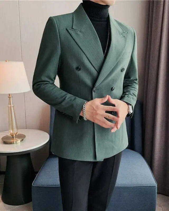 Blazer Rémi homme, vert, veste de costume, style Old Money.