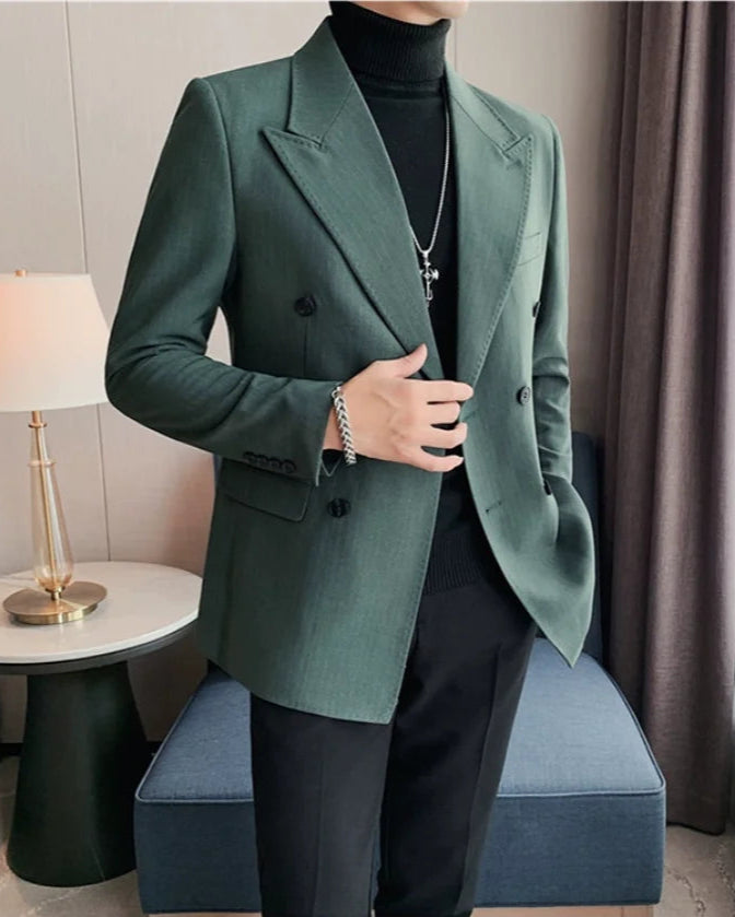 Blazer Rémi homme, vert, veste de costume, style Old Money.