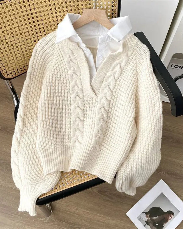 Pull Célie blanc femme, un incontournable pour une garde-robe chic et raffinée.