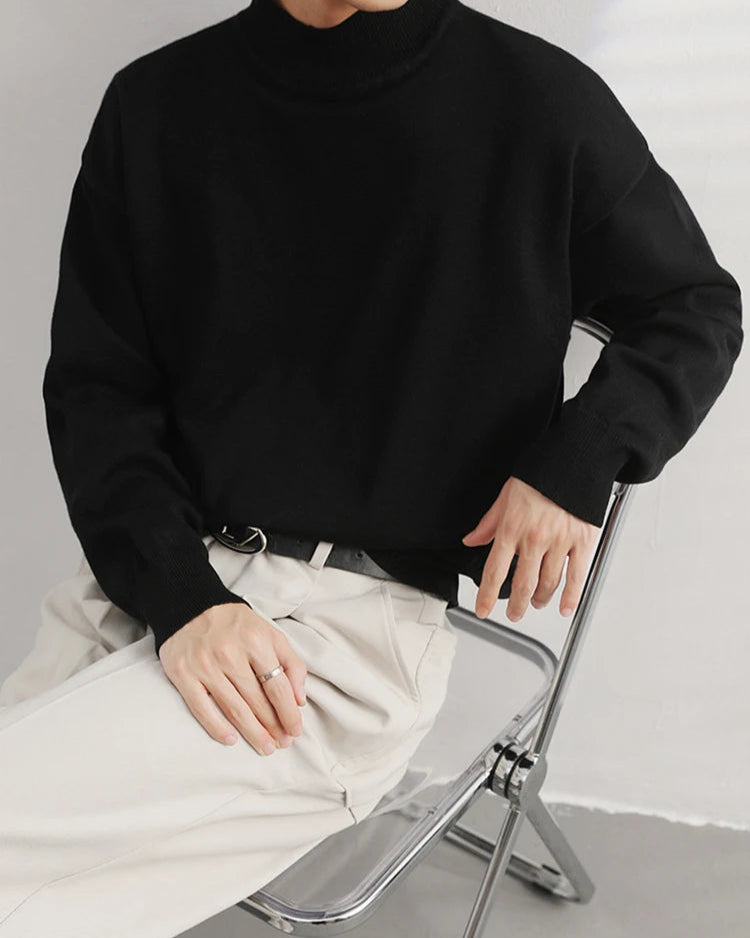 Pull Tristan noir, idéal pour un style classique et élégant.