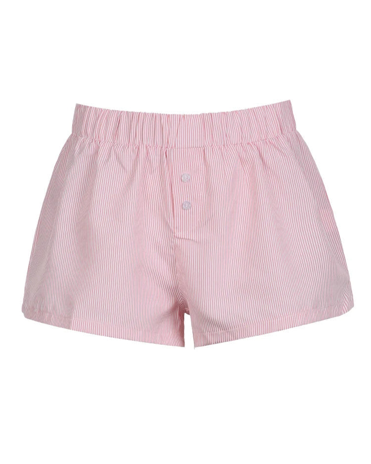 Short Augustine rose pour femme, short tissé élastique au style estival.