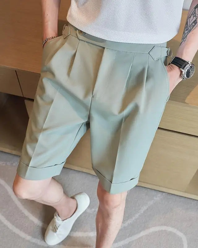 Short Claude homme, vert, 100% coton, style sophistiqué et moderne.