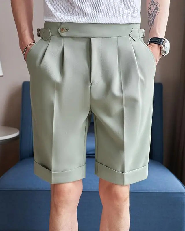 Short Claude homme, vert, 100% coton, style sophistiqué et moderne.